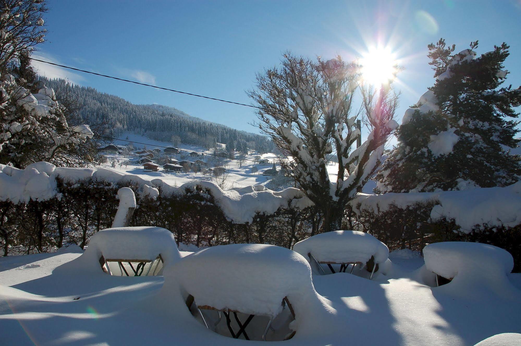 Hotel Le Caprice Des Neiges Combloux Bagian luar foto